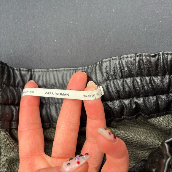 Zara Green Tweed Sweater Jogger - Picture 3 of 8